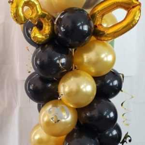 30th birthday balloon column