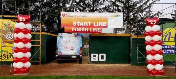 25th Heart Walk Columns