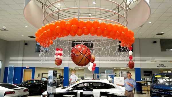 Balloon Netting Basketball Rim