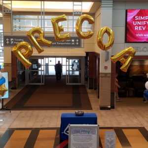 Gold Letters Balloon Arch Corporate Balloon Decoration