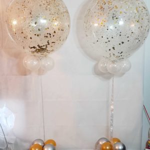 Are you looking for Large 3 foot confetti filled balloons? Whether it's confetti circles or confetti shred, these style of balloons can be done in your favorite colors.