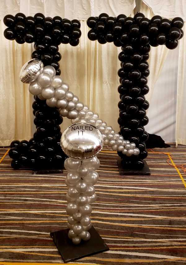 Do you need a balloon sculpture to say or show a msg? Let us design something that fits your theme or event msg to WOW your guests.