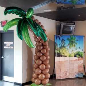 Do you need a special themed balloon sculpture for your event? Let us design something special to fit your theme like these Palm Trees for your tropical or beach theme event.