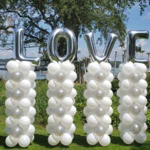 Do you need some special balloon columns for your event or wedding? Let us custom make them for you using your favorite colors.