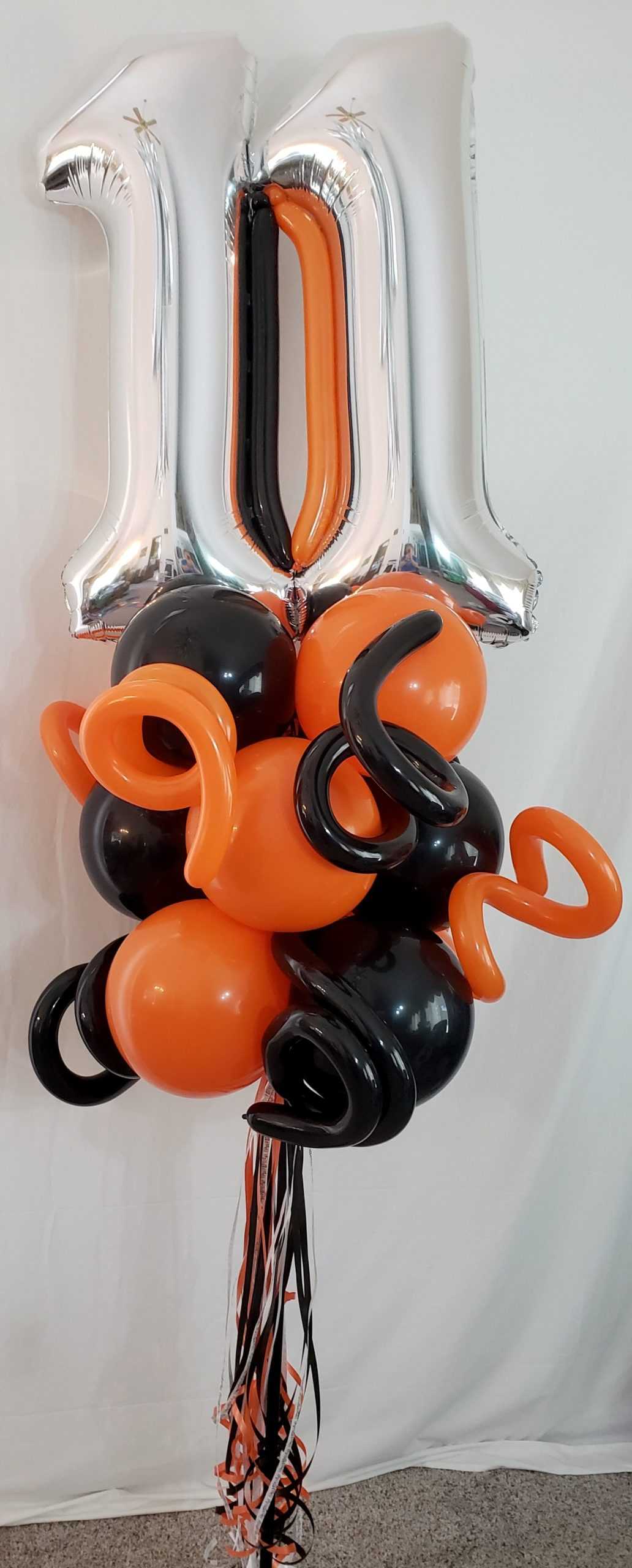 Do you need a Birthday yard pole to help celebrate an up coming Birthday? Let us make one of these very popular yard pole displays done in their favorite colors & of course their birthday age number or numbers on top.