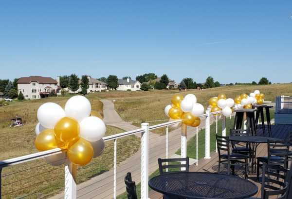 Do you need some classic balloon decor topiary clusters to highlight an area at your event? These balloon topiary clusters help make an otherwise plain railing into to something classy looking.