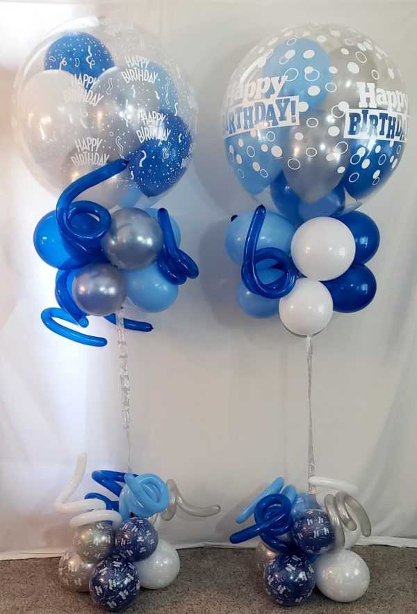 Do you need a special B-Day balloon display for an upcoming B-Day? Let us create a special B-Day balloon display like this that is sure to surprise the B-Day person.