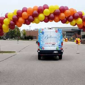 Do you need a drive thru arch for your event? Let us build you one of these classic decor balloon arches for your guests to drive under at your next event.