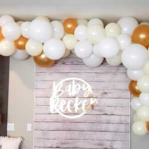 Do you need a balloon photo backdrop for your baby shower event?