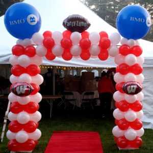 Do you need a special balloon entrance for your quests to enter thru at your event? We can even make Sq arches like this that are seldom seen at events, that make for a Great Entrance.