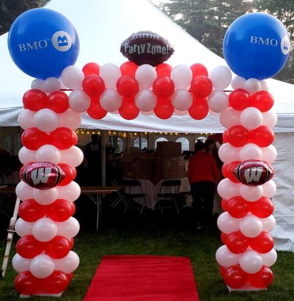 Do you need a special balloon entrance for your quests to enter thru at your event? We can even make Sq arches like this that are seldom seen at events, that make for a Great Entrance.