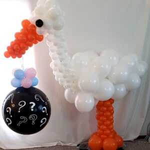 Do you need a balloon sculpture to add some fun to your Gender Reveal or Baby announcement party?