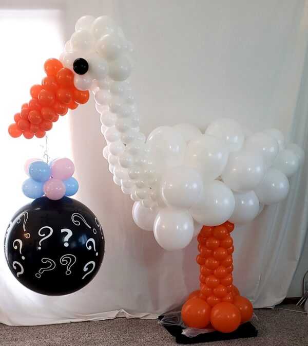 Do you need a balloon sculpture to add some fun to your Gender Reveal or Baby announcement party?
