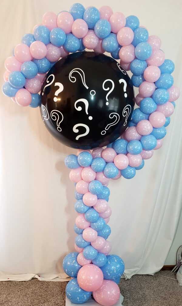 Wouldn't all your guests be Wowed when they see this Question Mark sculpture for your upcoming Gender Reveal party!